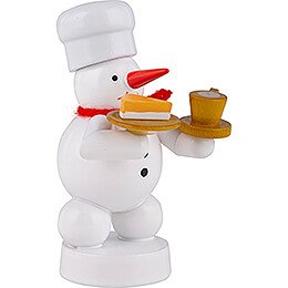 Snowman Baker with Coffee and Cake - 8 cm / 3.1 inch