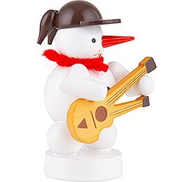 Snowman Musician with Double Neck Guitar - 8 cm / 3.1 inch