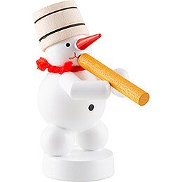 Snowman Musician with Didgeridoo - 8 cm / 3.1 inch