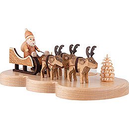Candle Holder - Ruprecht and his reindeers - Natural - 9 cm / 3.5 inch
