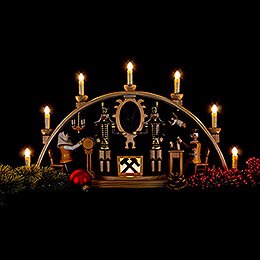 Candle Arch - Ore Mountain Theme - Natural - 66x38 cm / 26x15 inch