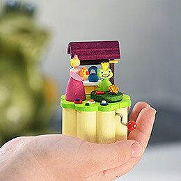 Music Box with Crank - Frog King - 8,5 cm / 3.3 inch