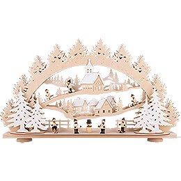 3D Candle Arch - Children in the Winter Village - 66x40 cm / 26x15.7 inch