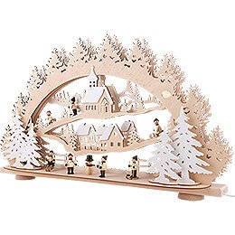 3D Candle Arch - Children in the Winter Village - 66x40 cm / 26x15.7 inch