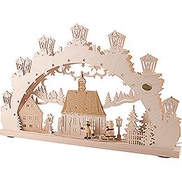 3D Candle Arch - Child with Sled - 52x31,5 cm / 20.5x12.4 inch