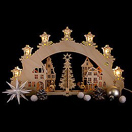 3D Candle Arch - Christmas Market - 52x32 cm / 20.5x12.6 inch