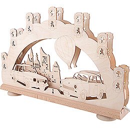 3D Candle Arch - Trabant and Wartburg - 52x32 cm / 20.5x12.6 inch