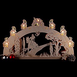 3D Candle Arch - Horsewoman - 52x30 cm / 20.5x11.8 inch