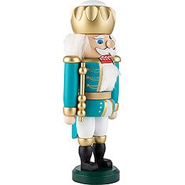 Nutcracker - Exclusive King White-Turquoise - 25 cm / 9.8 inch