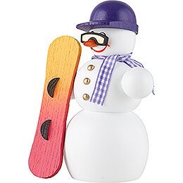 Ruchermnnchen Schneemann Snowboarder - 13 cm