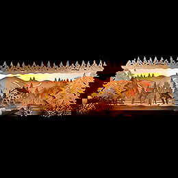 Illuminated Stand - Deer in the Forest - 58x18 cm / 22.8x7.1 inch