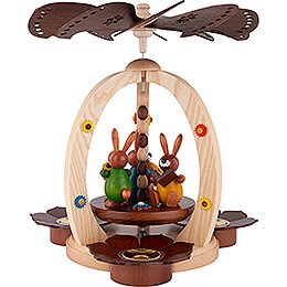 1-Tier Easter Pyramid with three Bunnies - 29 cm / 11.4 inch
