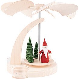 1 - Tier Pyramid  -  Christmas Gnome with Sled  -  18cm / 7.1 inch