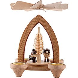 1-Tier Pyramid - Forest People - Natural - 26 cm / 10.2 inch