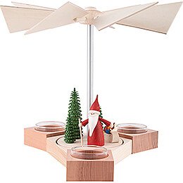 1-Tier Pyramid - Hexagonum Christmas Gnome with Sled - 20 cm / 7.9 inch