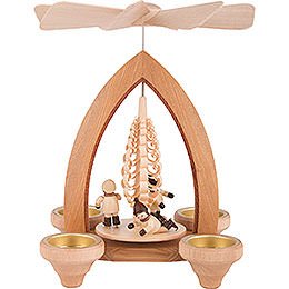 1-Tier Pyramid - Ice Skater - Natural - 26 cm / 10.2 inch
