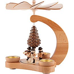 1 - Tier Pyramid  -  Musicians with Layered Tree  -  25cm / 9.8 inch