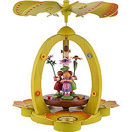 1-Tier Pyramid with Flower Children - Colored - 32 cm / 12.6 inch 