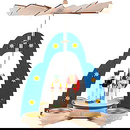 1-Tier Table Pyramid - Angel and Miner, Colored - 25 cm / 9.8 inch