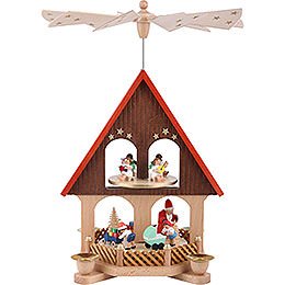 2 - Tier Pyramid  -  House Giving Scene  -  36cm / 14.2 inch
