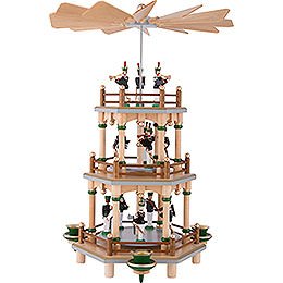 3 - Tier Pyramid with Miners Parade  -  35cm / 13.8 inch