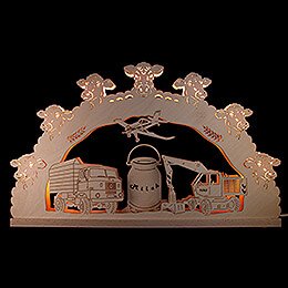 3D Candle Arch - Agrar Motive - 52x32 cm / 20.5x12.6 inch