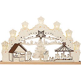 3D Candle Arch - Christmas Market - 52x30,5 cm / 20.5x12 inch
