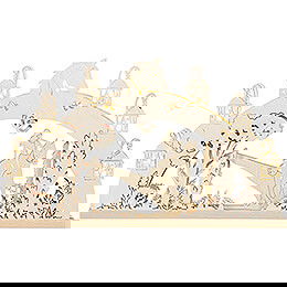 3D Candle Arch - Horsewoman - 52x30 cm / 20.5x11.8 inch