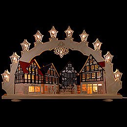 3D Candle Arch  -  Old Town  -  66x41x6cm / 26x16x2 inch