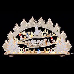 3D Candle Arch  -  'Snowman'  -  66x40x11,5cm / 26x16x5 inch