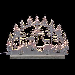 3D Double Arch  -  Animals in Forest  -  42x30x4,5cm / 16x12x2 inch