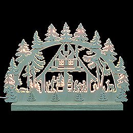 3D Double Arch - Forest Hut - 42x30x4,5 cm / 16x12x2 inch