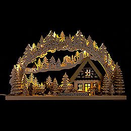 3D Double Arch  -  Lumberjack with White Frost  -  72x43cm / 28x17 inch