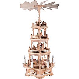 4-Tier Pyramid - Nativity, Natural, Electric - 61 cm / 24.1 inch