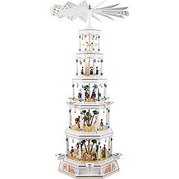 5-Tier Pyramid - Nativity with Musical Mechanism - 123 cm / 48.8 inch