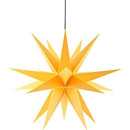 Advents Star for Inside and Outside Use Yellow incl. Lighting - 60 cm / 23.6 inch
