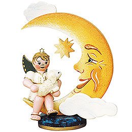 Angel Boy with Moon and Sheep - 10 cm / 4 inch