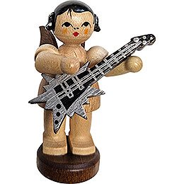 Angel Standing with Star Guitar - Natural Colors - 6 cm / 2.4 inch