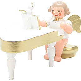 Angel White/Gold with Piano - 6,0 cm / 2 inch
