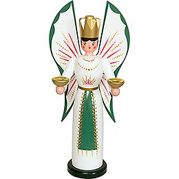 Angel for Candles - green-red - 36 cm / 14.2 inch