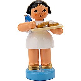 Angel with Bohemian Pancakes  -  Blue Wings  -  6cm / 2.4 inch