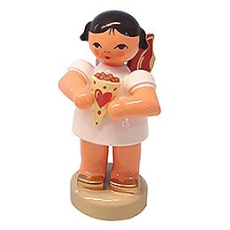 Angel with Candied Almonds - Red Wings - Standing - 6 cm / 2.4 inch