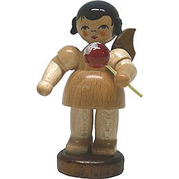 Angel with Candied Apple  -  Natural  -  Standing  -  6cm / 2.4 inch