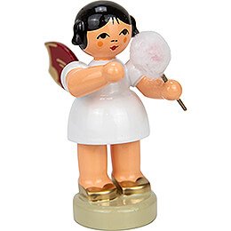 Angel with Candyfloss - Red Wings - Standing - 6 cm / 2.4 inch