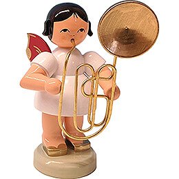 Angel with Contrabass Trombone - Red Wings - 9,5 cm / 3.7 inch