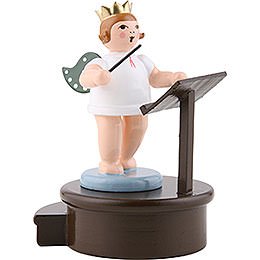Angel with Crown Conductor and Music Stand  -  6,5cm / 2.5 inch