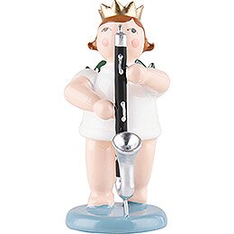 Angel with Crown and Bass Clarinet  -  6,5cm / 2.6 inch