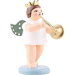Angel with Crown and French Horn - 6,5 cm / 2.5 inch