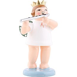 Angel with Crown and German Flute - 6,5 cm / 2.5 inch