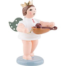 Angel with Crown and Hurdy-Gurdy - 6,5 cm / 2.5 inch